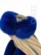 Blue Fox Fur Shawl 47' (120cm) Saga Furs Collar Tails / Wristbands / Headband image 11