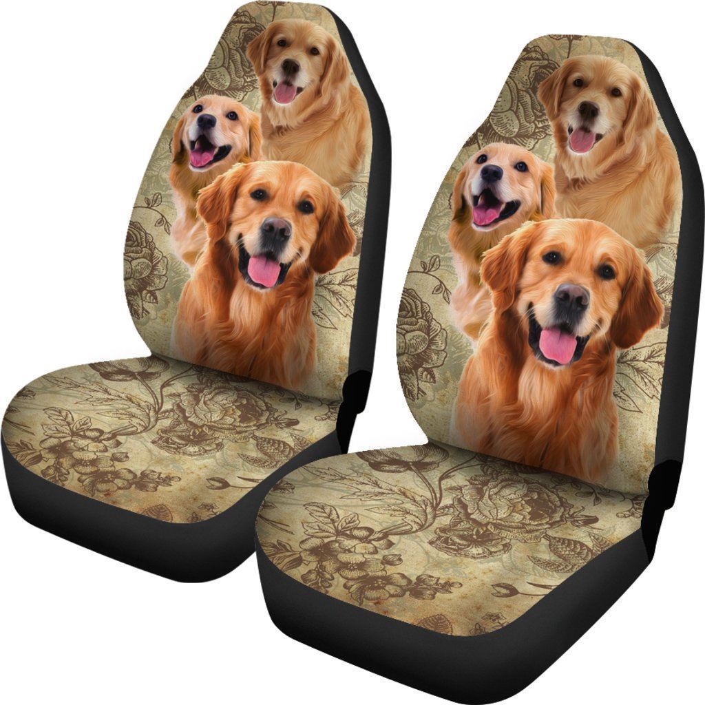 Golden Retriever Car Seat Covers (Set of 2) Seat Covers