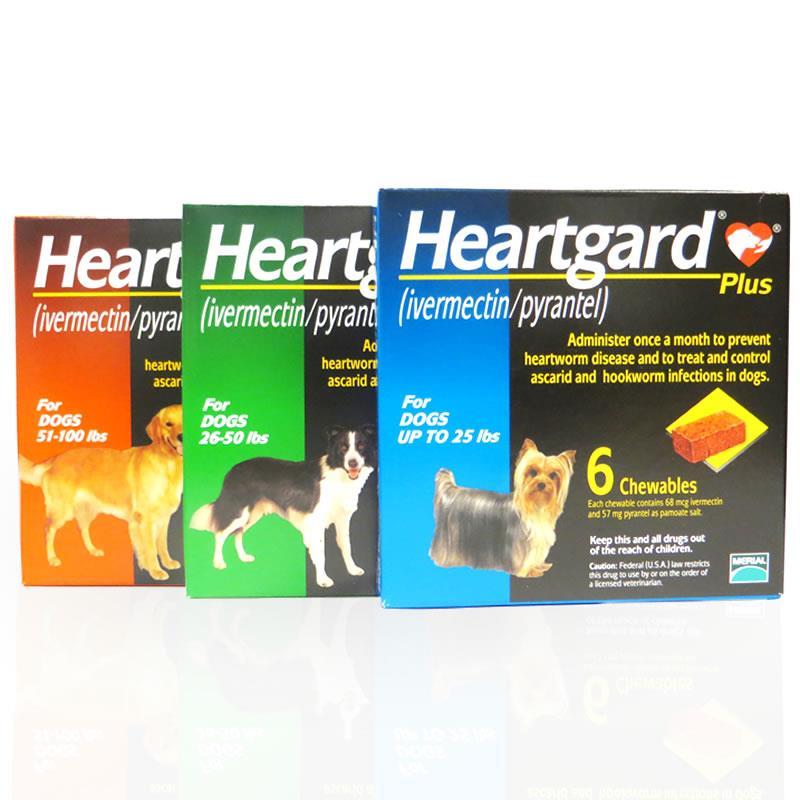 Heartgard Plus 6 Chewables Tablets for Dogs, up to 51-100 lbs exp 11/ ...