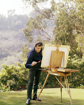 Tony Curtis Rare Painting Outdoors at his Home 1960's 16x20 Canvas - $69.99