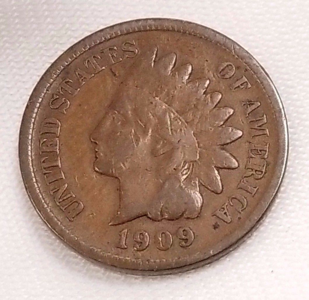 1909S Indian Head Penny 1¢ Cent VG Condition San Francisco Mint
