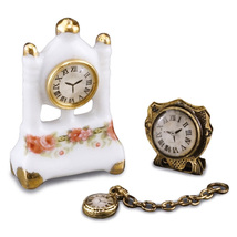 Timepiece & Clock Set 1.468/5 Reutter Watch Trio DOLLHOUSE Miniature - $24.19