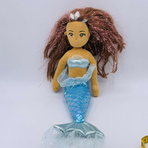 Aurora Sea Sparkles 10&quot; Mermaid Plush Doll Purple Tinsel Hair Ocean Spar... - $12.86