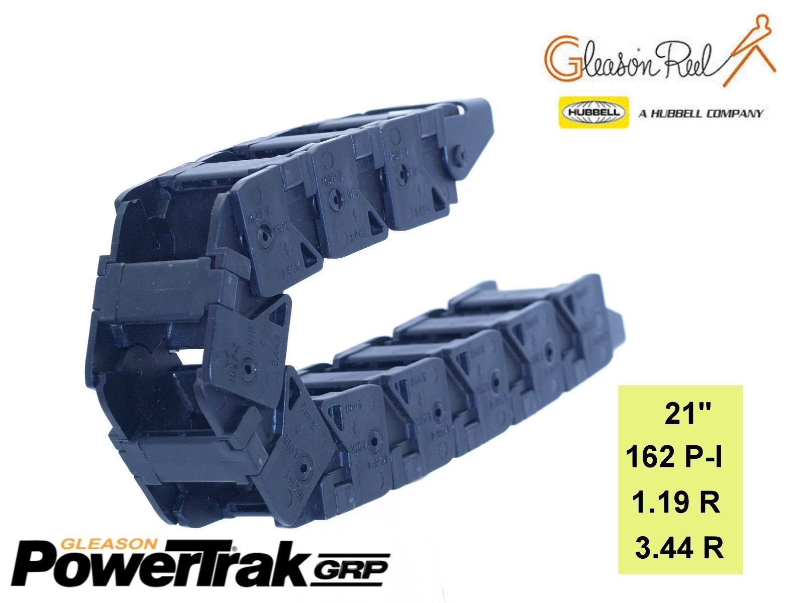 HUBBELL GLEASON REEL WIREWAY FLEX CABLE CARRIER TRACK GRP 162PI1.91R