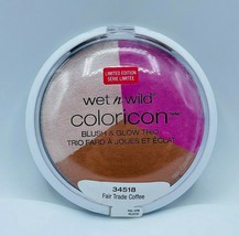 Wet N Wild Color Icon 34518 Fair Trade Coffee Blush & Glow Trio Limited Edition - $8.99