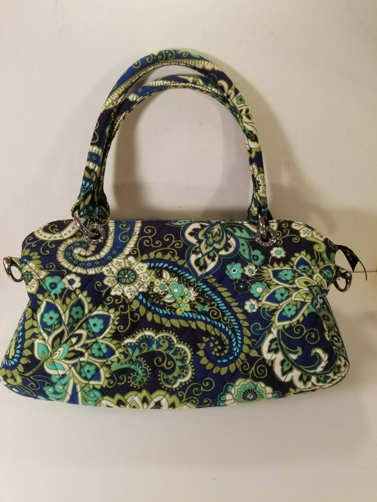 Vera Bradley Blue Green Paisley Quilted Handbag - Women