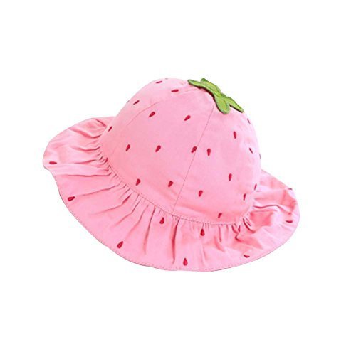 Strawberry,Sun-Proof Cute Pure Cotton Comfortable Ventilate Bucket Hat/Kid Cap