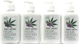 4 Bottles Natural Therapy Hemp &amp; Lavender Rejuvenate Revive Body Lotion ... - $48.99