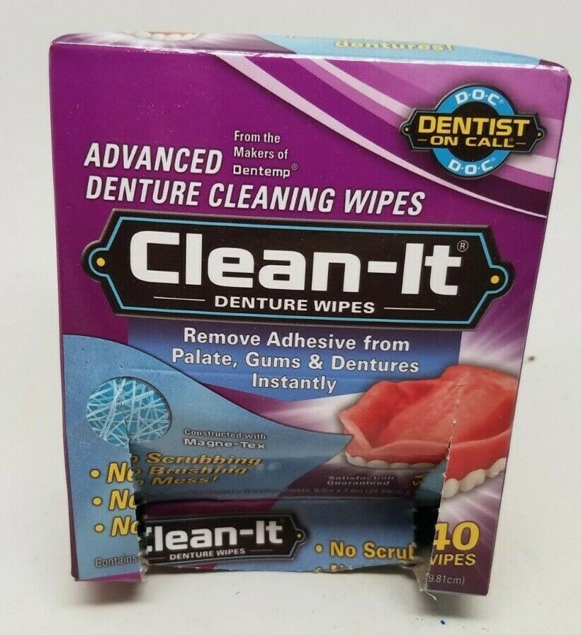 CLEAN IT Advanced DENTURE CLEANING 40 ct Dental Care BOX DAMAGED