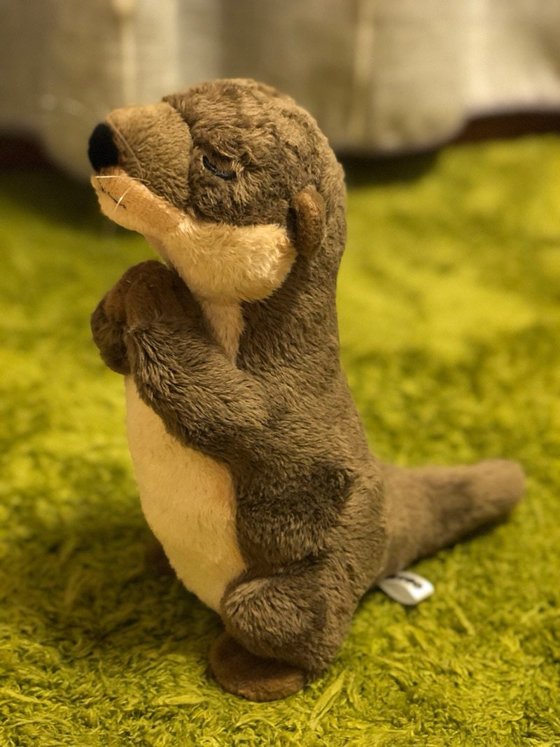 18cm Standing River Otter Plush Toys Mini Size Real Life Otter Stuffed