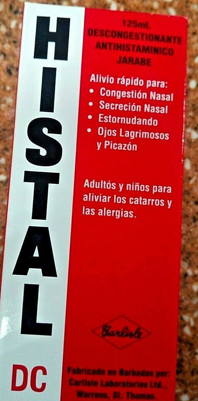 HistaL Decongestant Syrup 125mL ( For head colds and allergy ) Cough, Cold & Flu