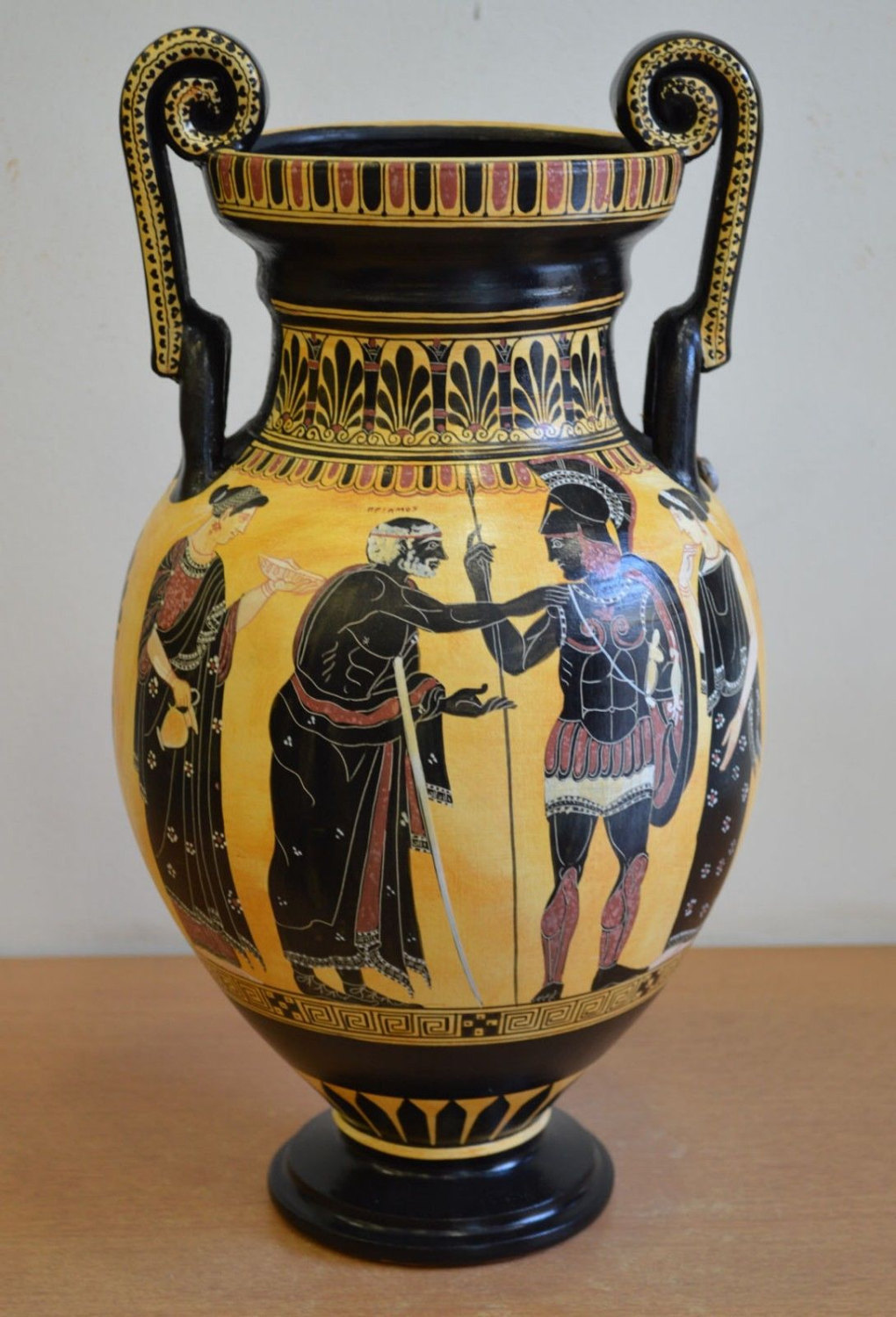 Achilles Hector Menelaos Paris Trojan War Theme Amphora Vase