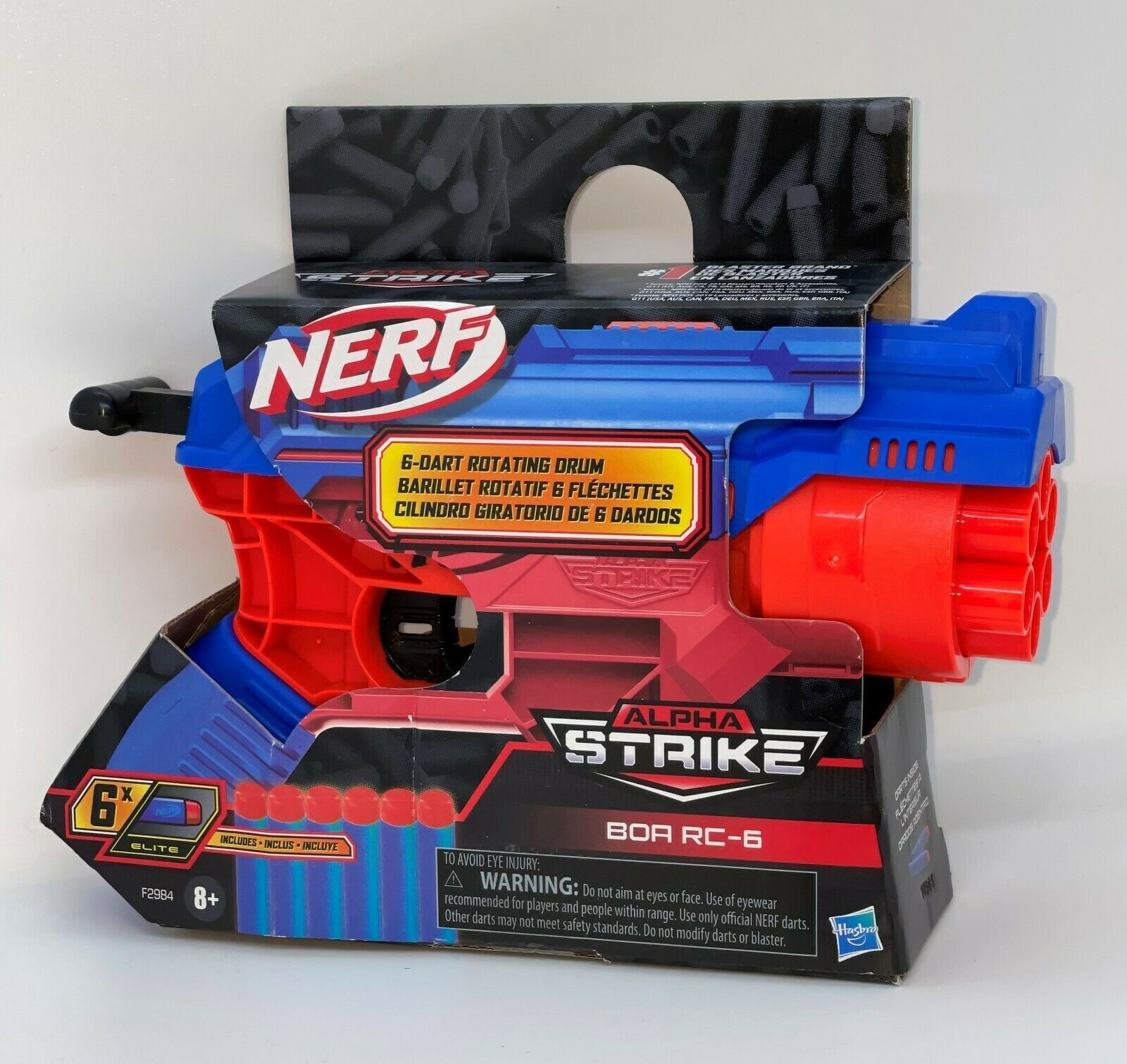 Nerf Alpha Strike Elite Foam Dart Gun Boa Rc 6 Hasbro Dart Guns And Soft Darts