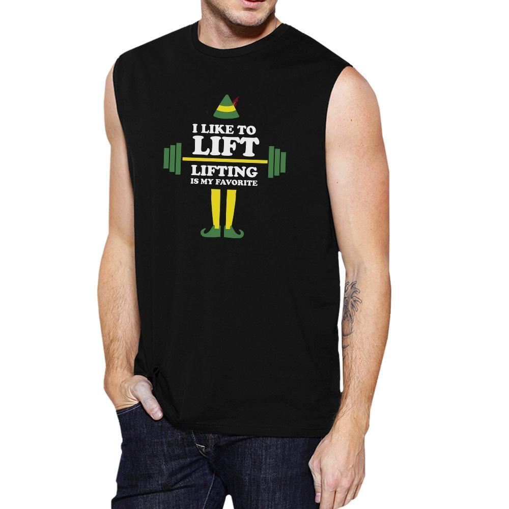 Image of I Like To Lift Lifting Is My Favorite Mens Black Muscle Top