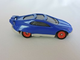 Hot Wheels Blue Toy Car Red Tires 1999 Mattel Race Car McDonalds Happy Meal - $5.40
