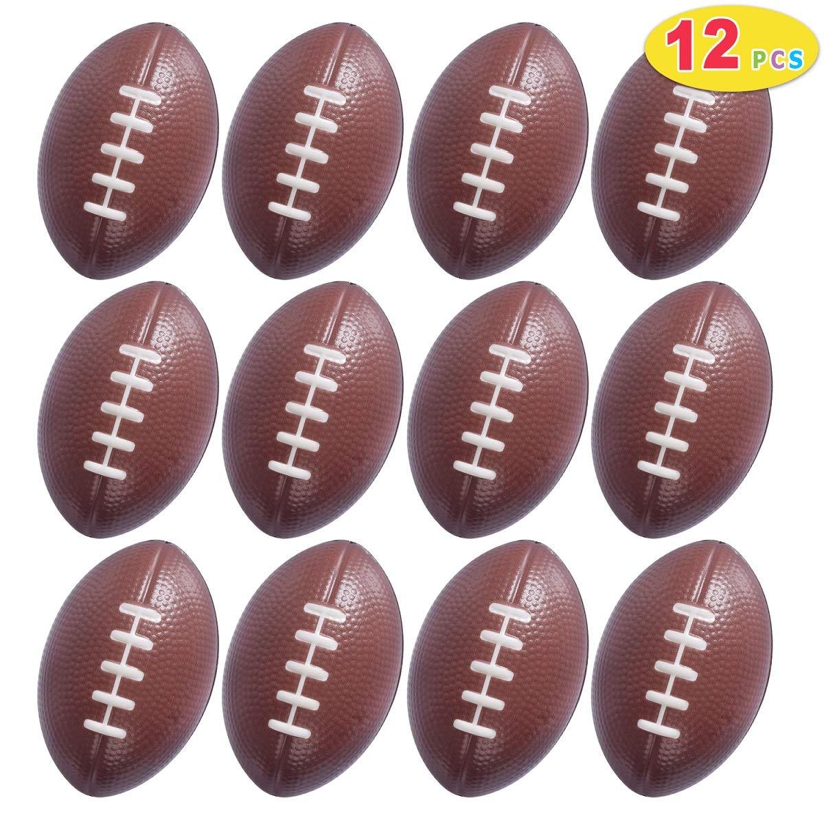 Max Fun 12 Pack Mini Foam Football Stress Balls Toy for Stress Relief