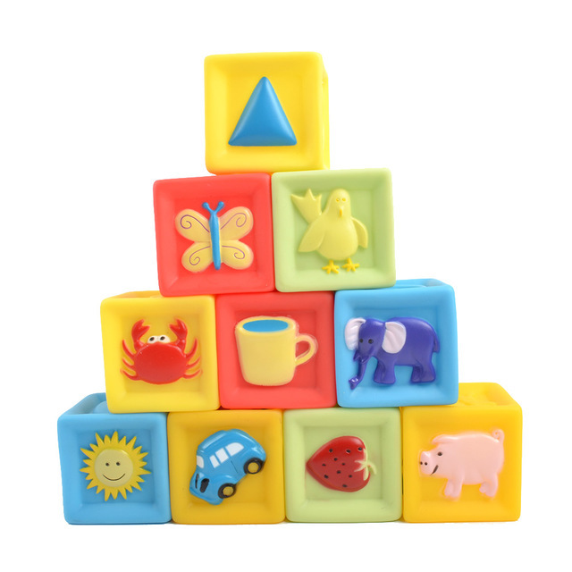 Baby Soft Building Blocks Toys,Jumbo Baby First Blocks in Mesh Bag
