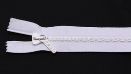 8" Separating Zipper - White - Small Rhinestone Swarovski® Crystals U001.11 - $20.95