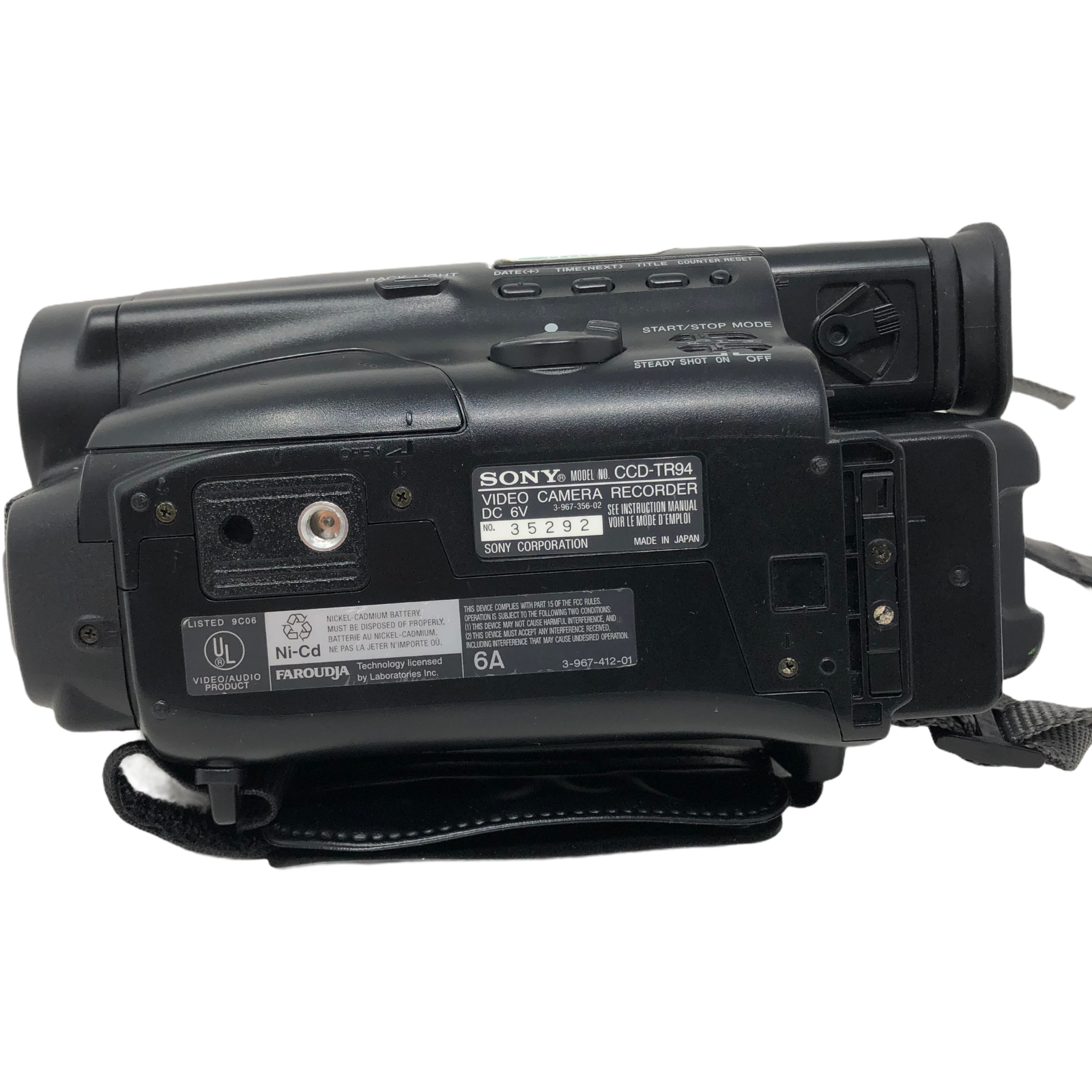 Sony CCD-TR94 Video 8 Black Camcorder 8mm and similar items