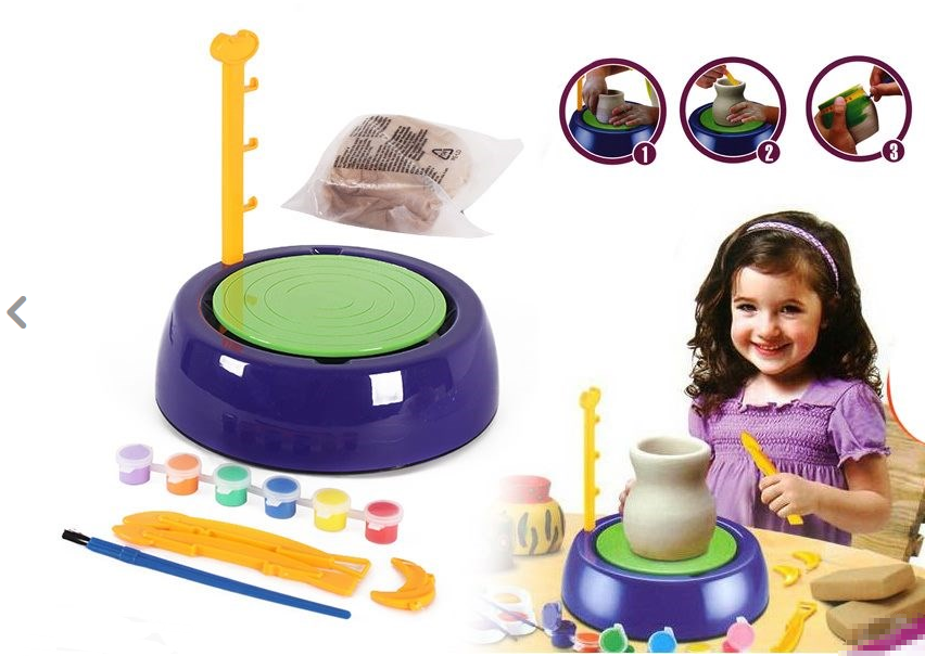 Kids DIY Pottery Wheel Toy Set Kit Gift Idea Pottery Wheels