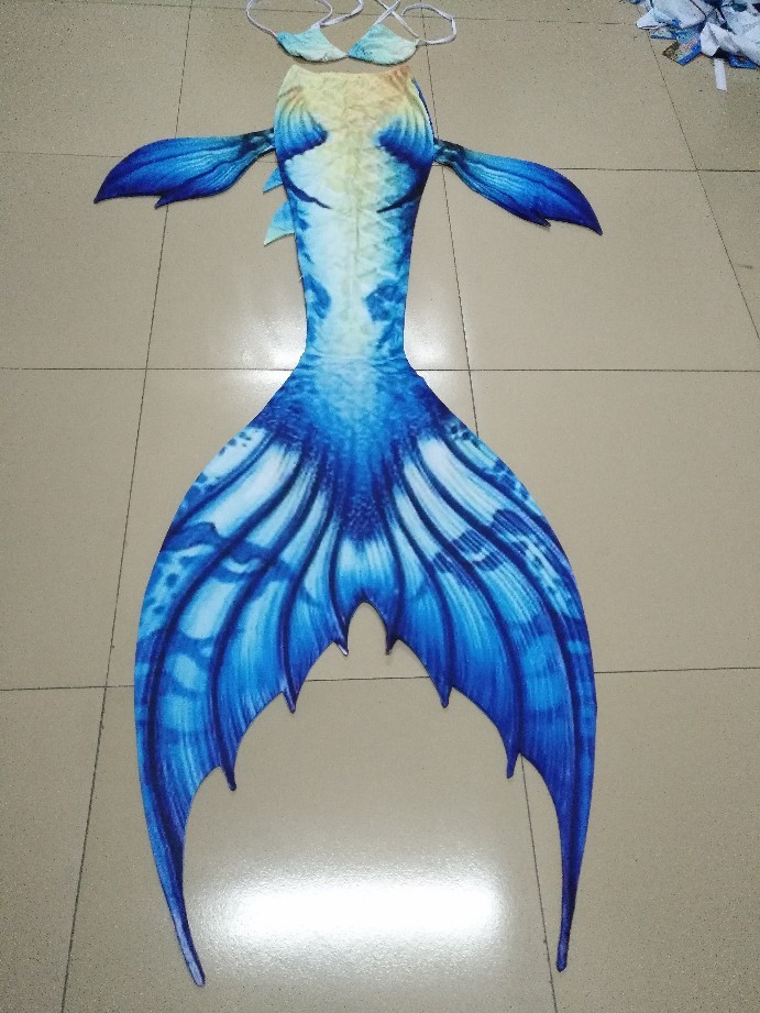 Fairy Mermaid Tail For Swimming, Women Kids Swimmable Mermaid Tail with Monofin