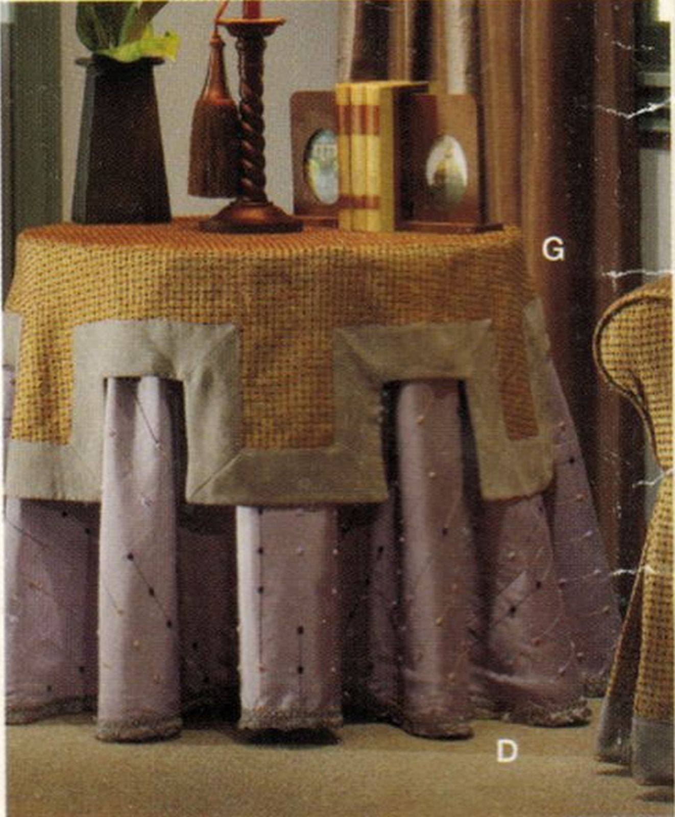 Christopher Lowell 28" Round Accent Table Covers Toppers Sew Pattern