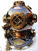 Boston Mass Antique US Navy Mark V Diving Divers Helmet Copper Brass Made 18"