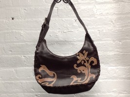 Geniune 100% Leather Brown Ladies Tote Purse Bag - $15.83