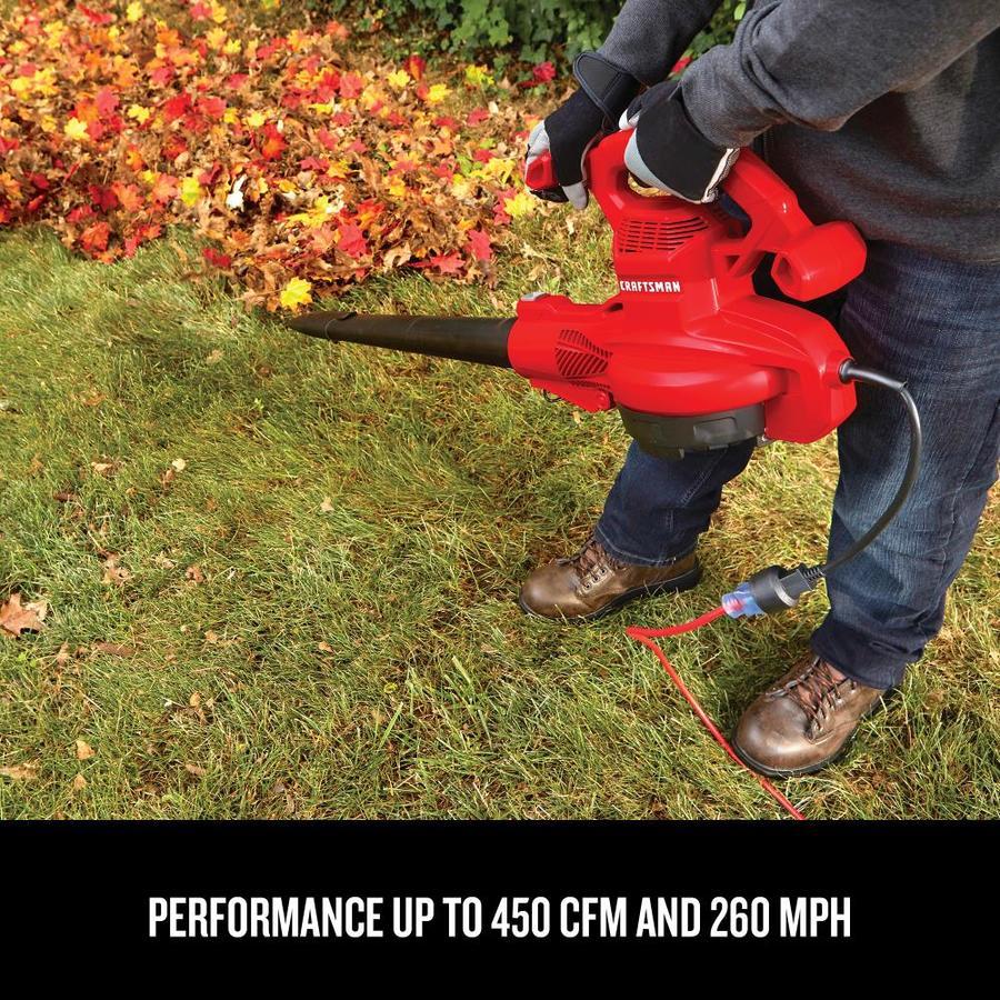 CRAFTSMAN 12Amp 450CFM 260MPH Corded Electric Leaf Blower (Vacuum