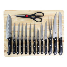 Gibson Home Wildcraft 15 Piece Stainless Steel Cutlery Set with Pine Woo... - $54.73