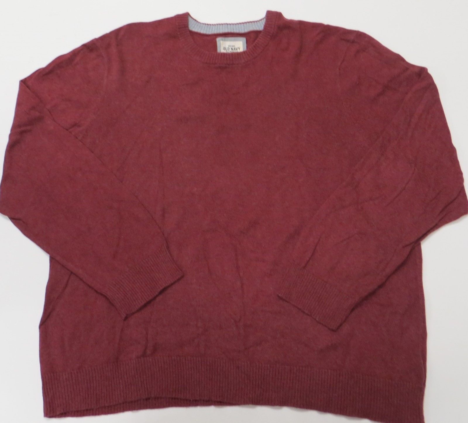 Old Navy Sweater Mens XXL Red 2XL Crew Neck Cotton Cashmere - Sweaters