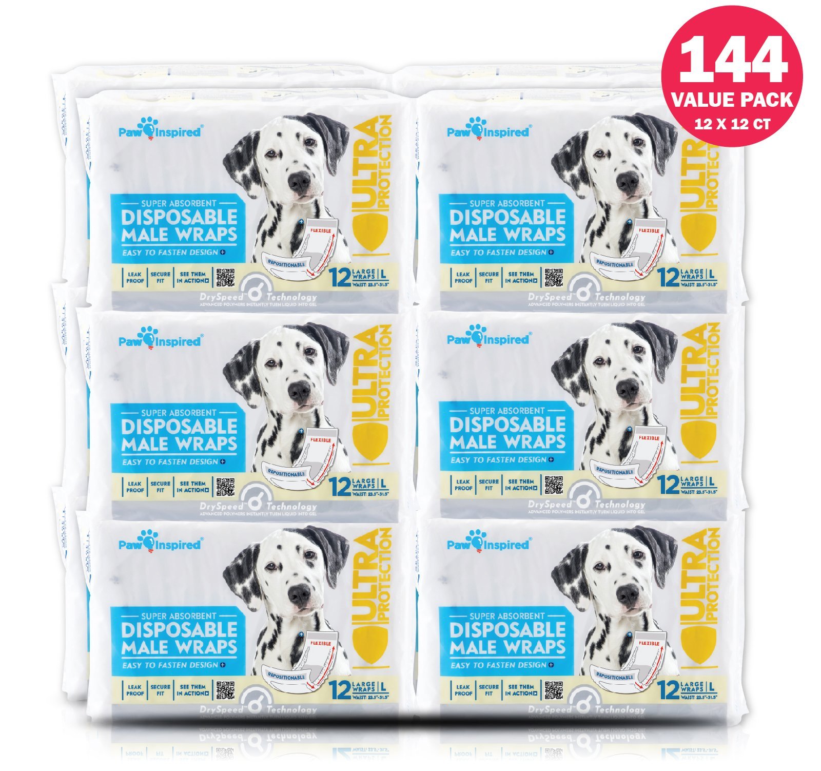 so phresh disposable male dog wrap