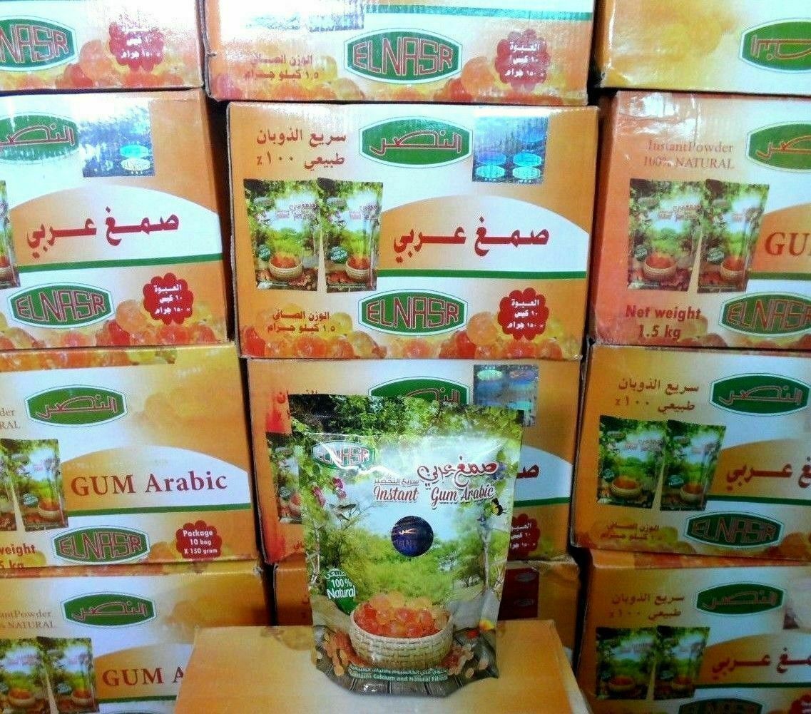 NEW! 6× Elnasr Instant Gum Arabic 150g Acacia Gum Powder Natural Sudan