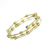 18K YELLOW GOLD MAGICWIRE MULTI WIRES RING, ELASTIC WORKED, SPHERES, SNAKE image 1