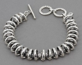 Retired Silpada Sterling Looped Link Arrowhead Accent Toggle Bracelet B2091 - $94.95