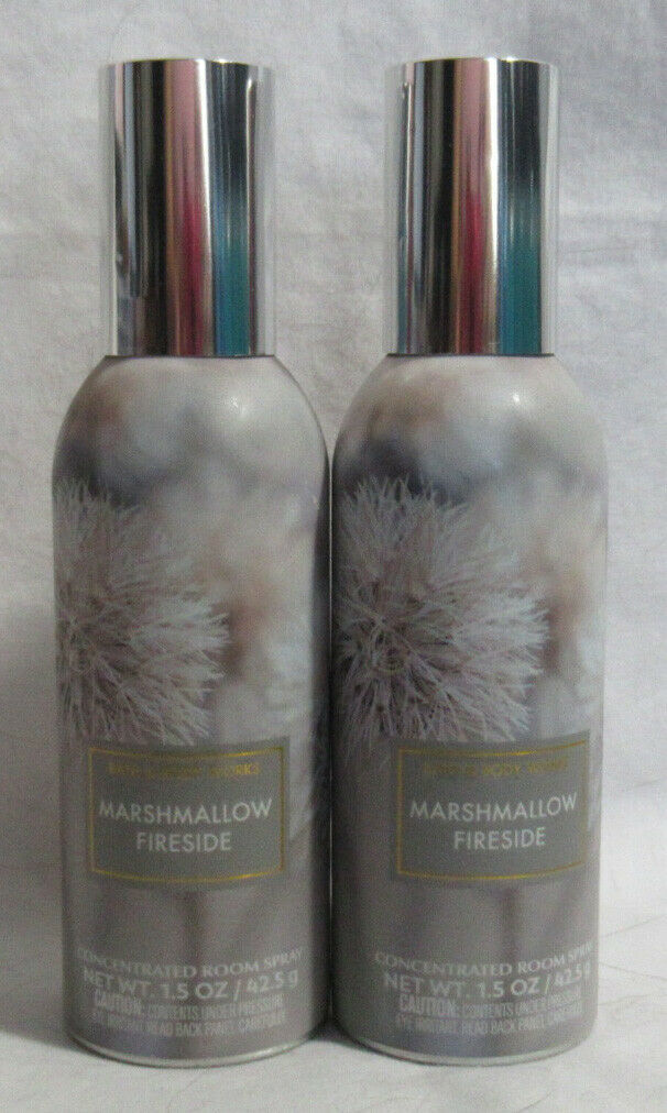 Primary image for White Barn Bath & Body Works Concentrated Room Spray Lot 2 MARSHMALLOW FIRESIDE