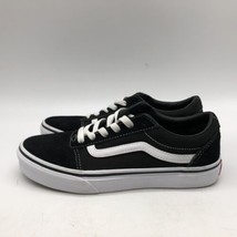 Vans Off The Wall Youth Size 4 Old Skool Black Suede Skateboarding Shoes... - $19.80