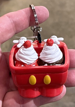 Disney Parks Mickey Mouse Sundae Bucket Keychain Purse Charm NEW image 1