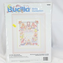 Bucilla Baby Collection 40940 Toy Time Birth Record 11X14 Cross Stitch NEW - $12.73