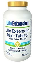 2X $53 Life Extension Mix Tablets Extra Niacin 240 tab 60 Day Supply NEW FORMULA image 2