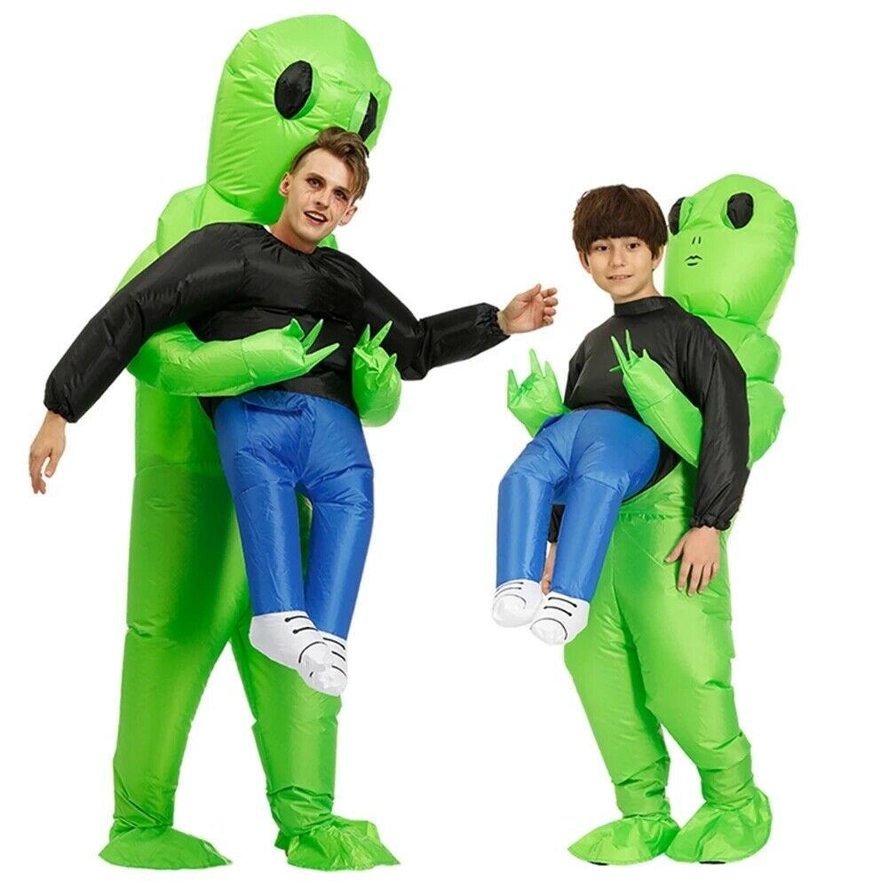 Adults & Kids Inflatable Halloween Funny Cosplay Party Costume- Hold by Alien