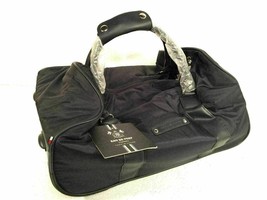 Tommy Hilfiger Vintage Rolling Duffel Bag Black CarryOn OverNight Travel... - $69.29