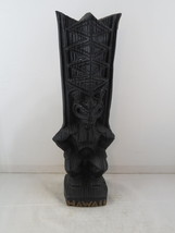 Vintage Tiki Sature - 12&quot; Tall Lono by Poly Art - Made with Lava  - $125.00
