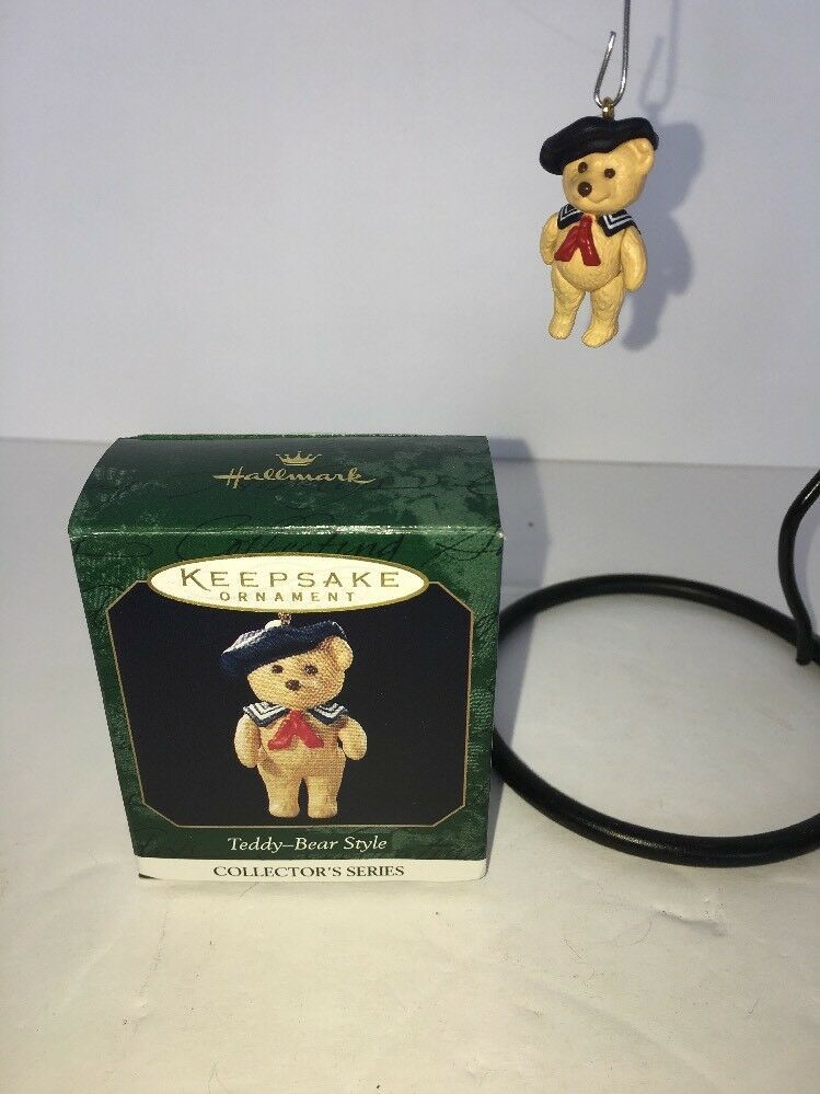 Hallmark Keepsake Ornament Miniature Teddy Bear Style 3 In Series 1999
