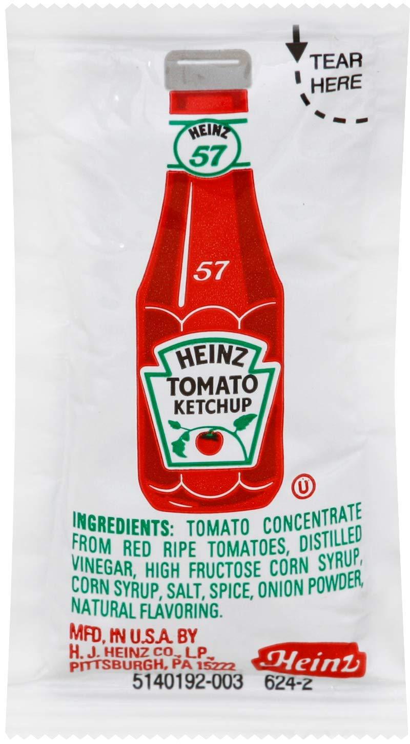 Heinz Condiment Packet Variety Pack, 50 Each Ketchup, Mustard, and