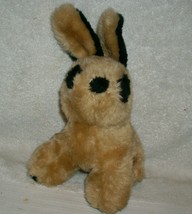10" Vintage Baby Brown & Black Bunny Rabbit Cuddle Wit Stuffed Animal Plush Toy - $23.38