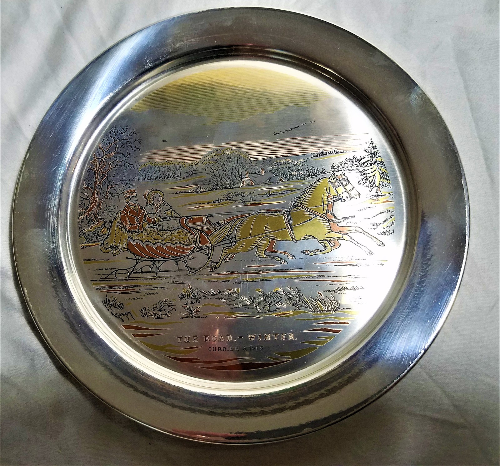 Solid sterling silver collector plate 