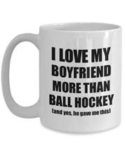Ball Hockey Girlfriend Mug Funny Valentine Gift Idea for My Gf Lover from Boyfri - $17.79