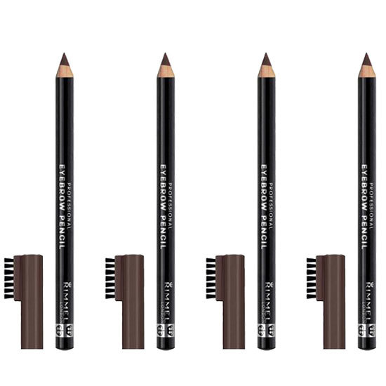 (4 Pack) Rimmel RIMM026708 Professional Eyebrow Pencil Dark Brown 0.05 Ounces