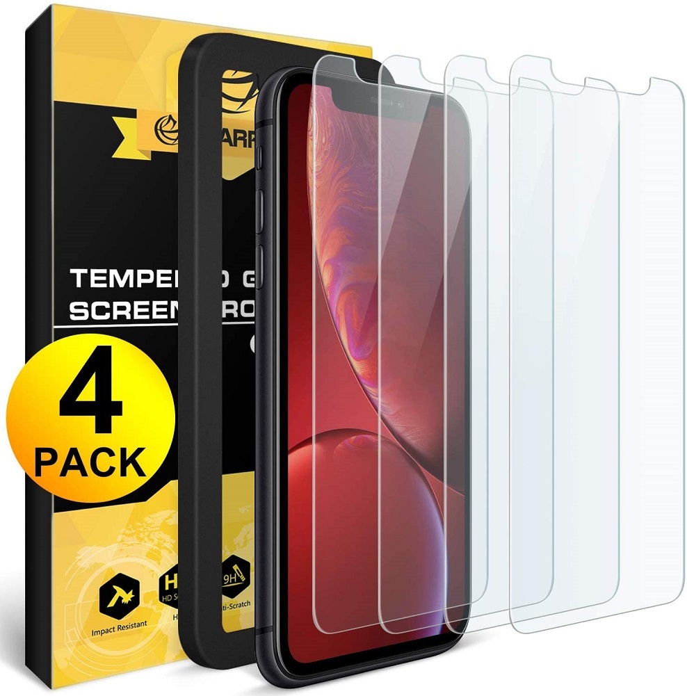 NEARPOW Screen Protector for iPhone 11 / iPhone XR, [4 Pack] Tempered Glass